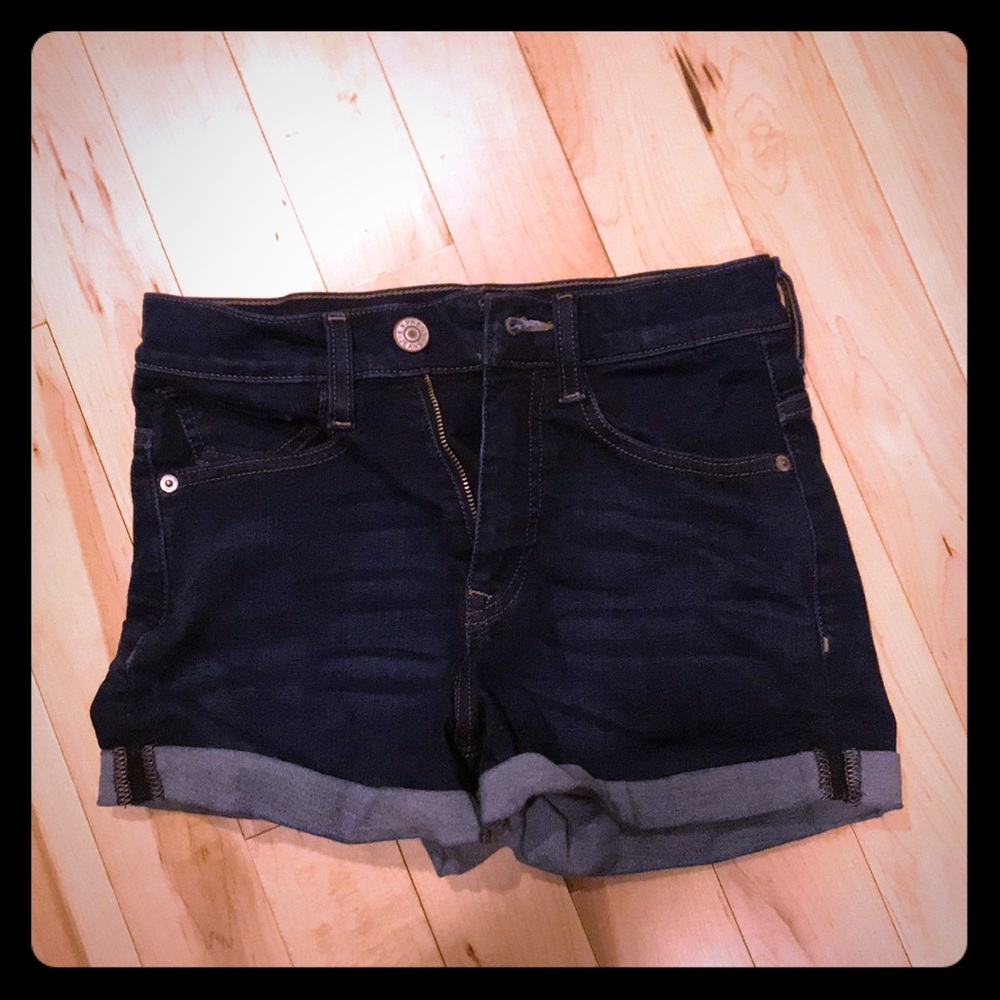 Express high waist cuffed shorts 0
